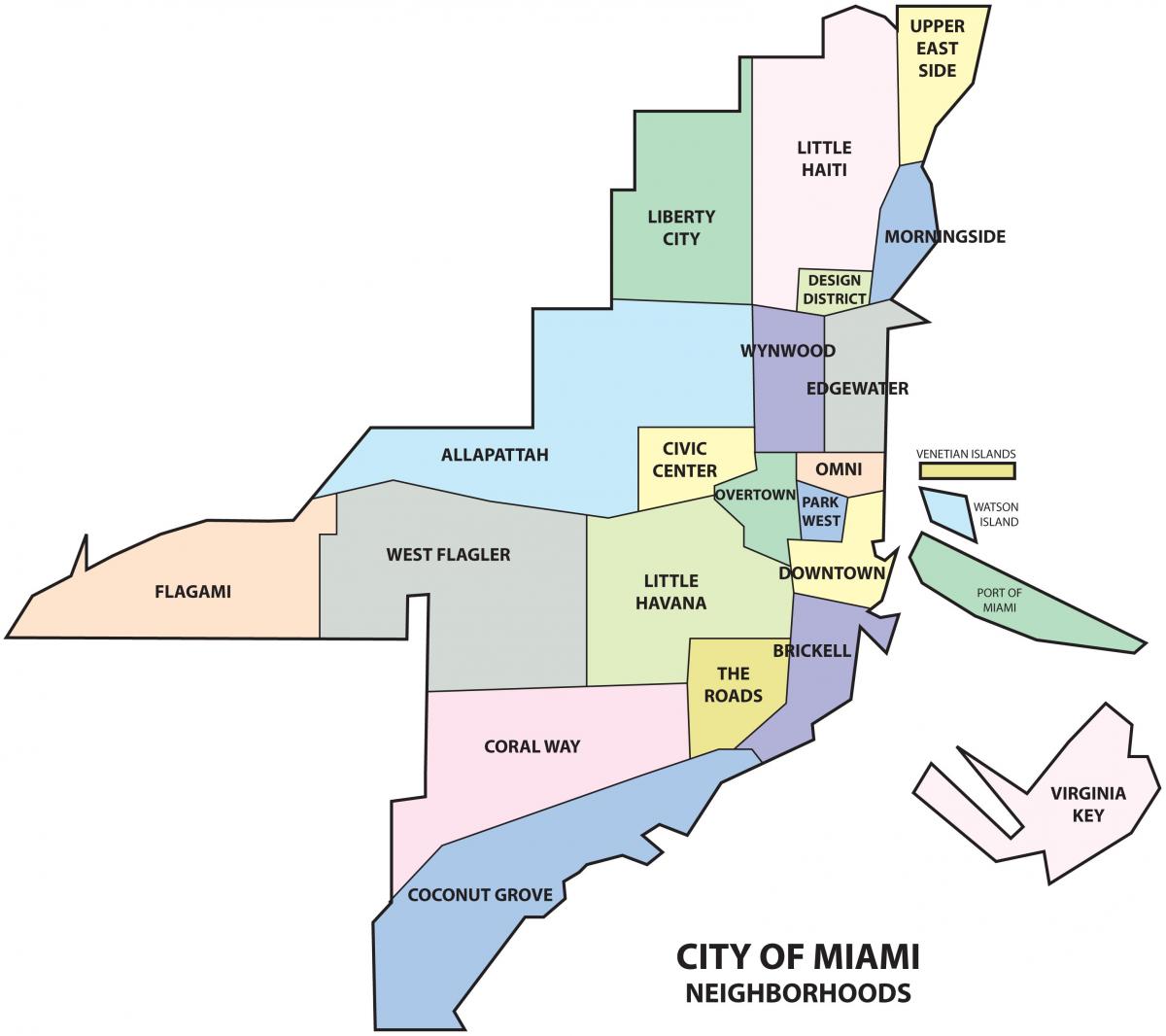 città di Miami mappa