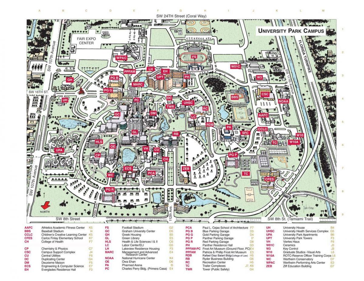 L'Università Internazionale della Florida mappa