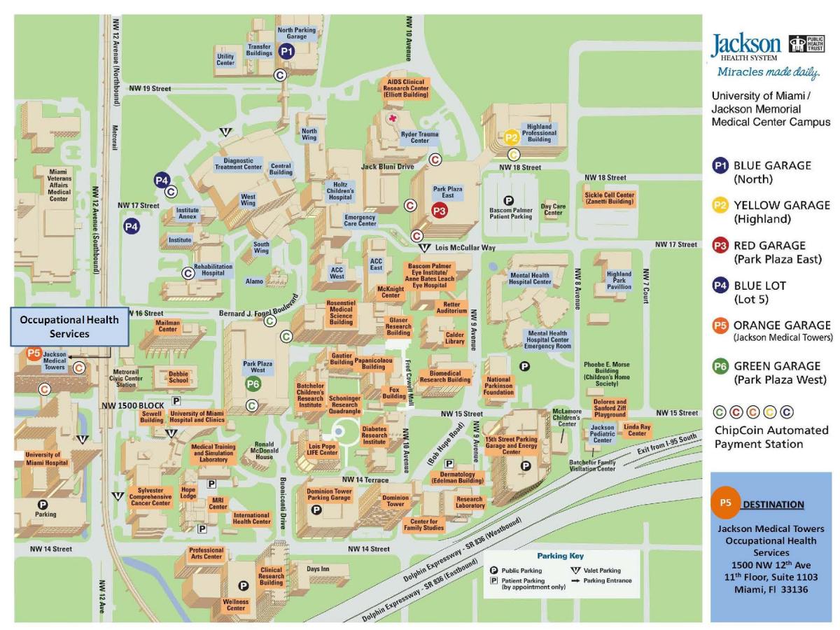 mappa di Jackson Memorial hospital