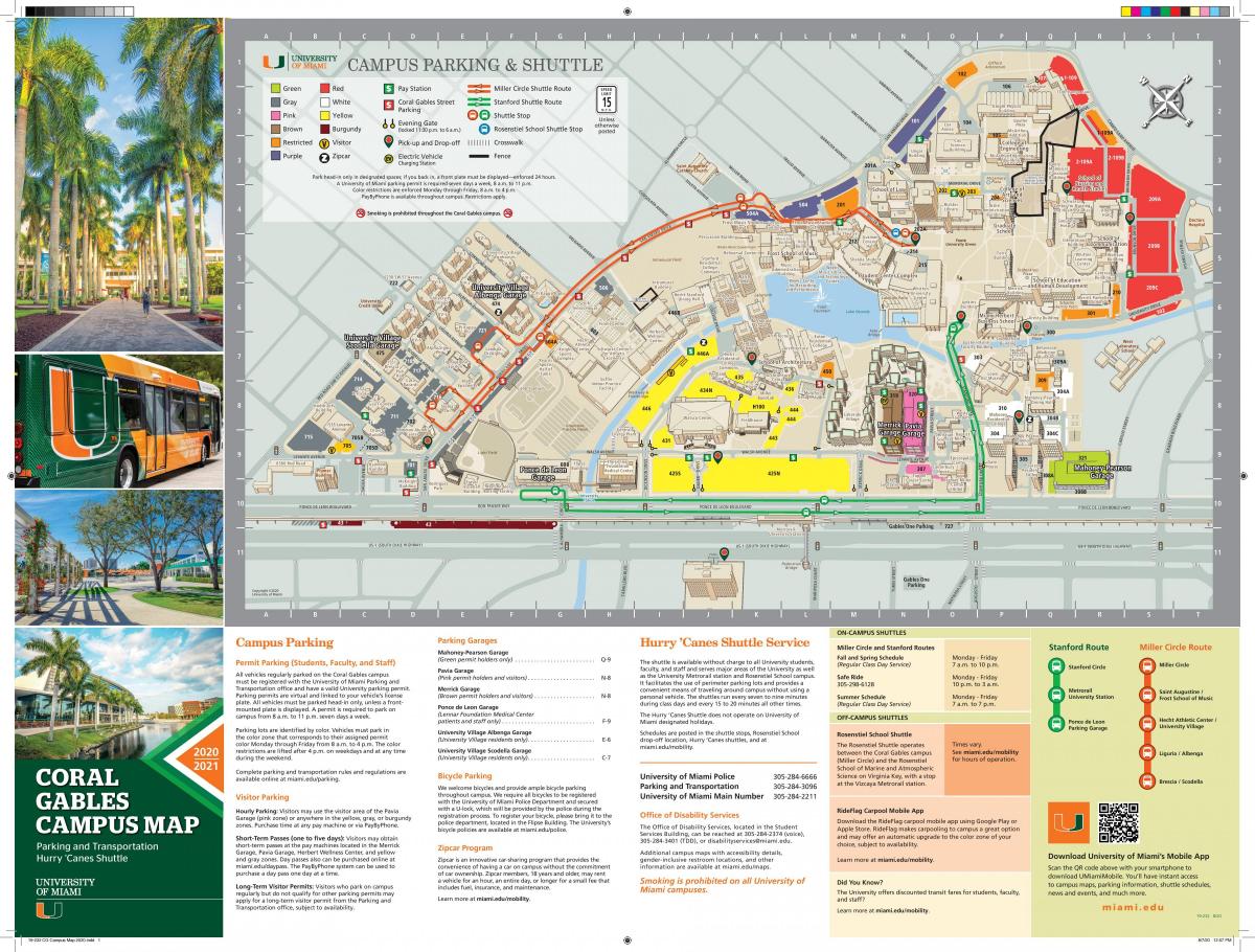 mappa di università di Miami