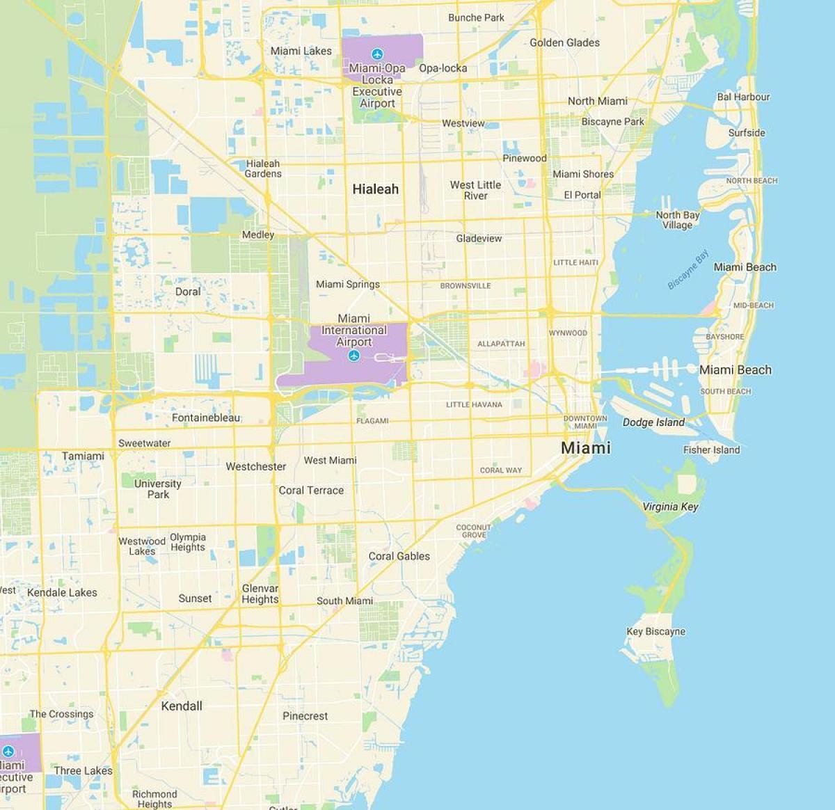 mappa di Miami FL