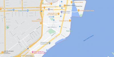 Mappa di Miami Brickell