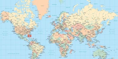 Miami posizione nella mappa del mondo