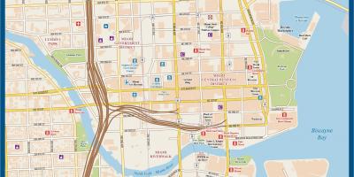 Mappa del centro di Miami